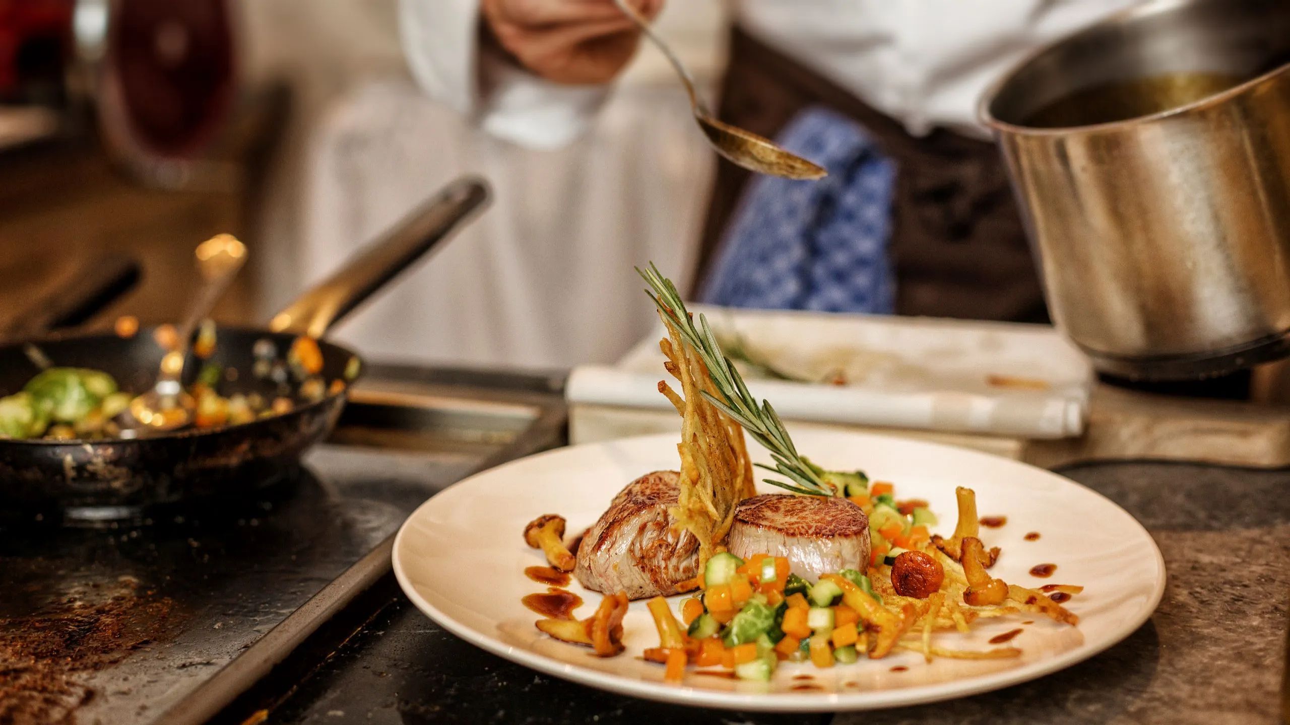 Show Cooking im Kamin-Bistro