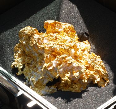 Eine Weltpremiere: das 2,1-Kilogramm-Goldnugget