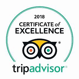 TripAdvisor® Certificate of Excellence 2018