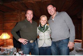 Maria Hauser, Arnold Schwarzenegger und Ralf Möller