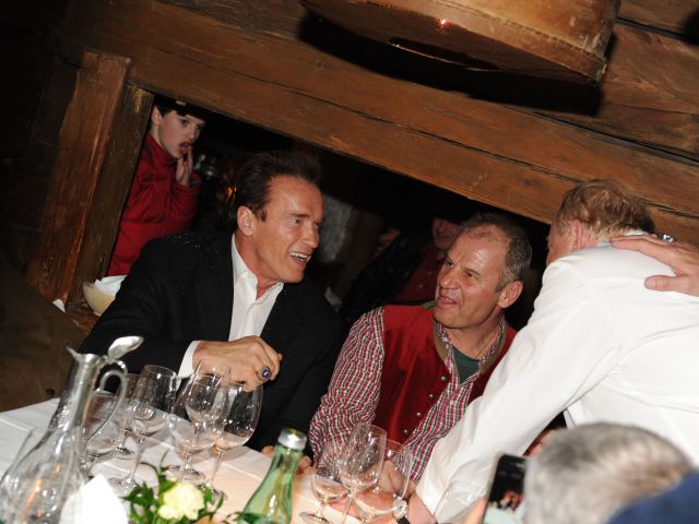 Arnold Schwarzenegger mit Franz Weber