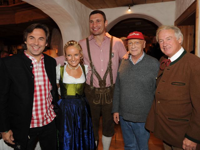 Hubertus von Hohenlohe, Maria Hauser, Vitali Klitschko, Niki Lauda und Balthasar Hauser