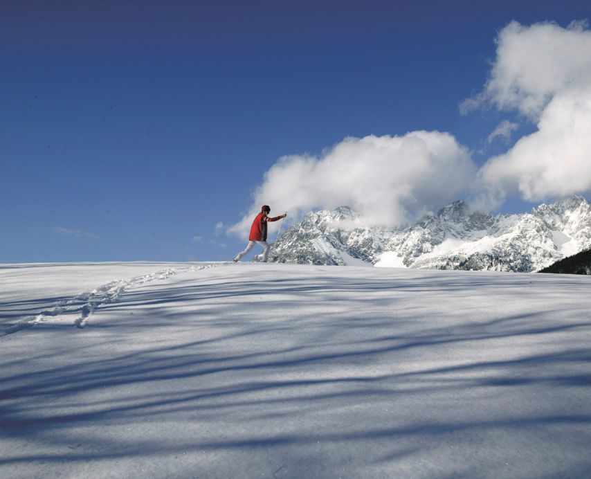 Cross-country skiing at the foot of the